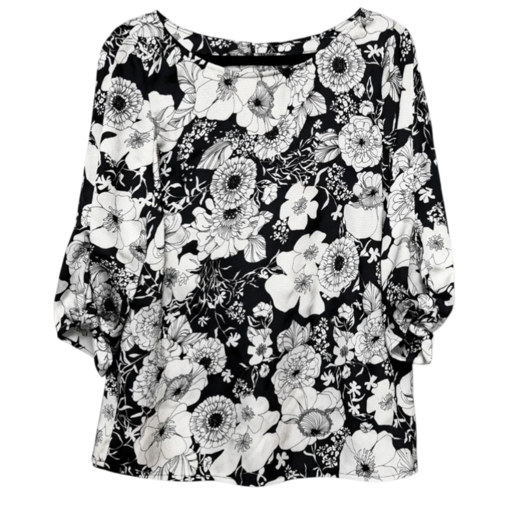 Talbots Cottagecore Timeless Floral Top Womens Size Medium Classic Office Chic - Picture 1 of 7